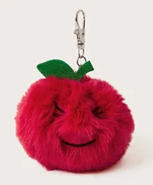Monsoon Fluffy Happy Apple Bag Charm -  Red