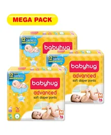 Babyhug Advanced Pant Style Diapers Medium- Mega Pack