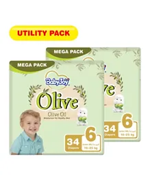BabyJoy Olive Oil Diapers XXL Junior Size 6- Monthly Pack
