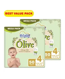BabyJoy Olive Oil Diapers Large Size 4- Monthly Pack
