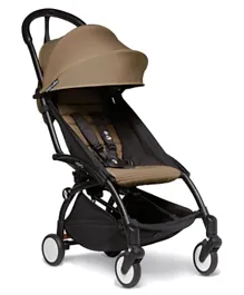 Babyzen YOYO- 2 Stroller - Black Frame with Toffee Seat and Canopy