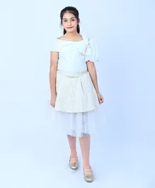 فستان مناسبات للأطفال من أكاس - كريمي