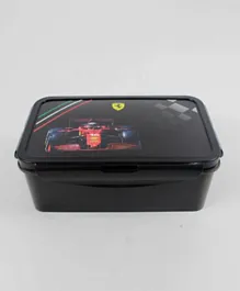 Ferrari Race Plastic Lunch Box - Black