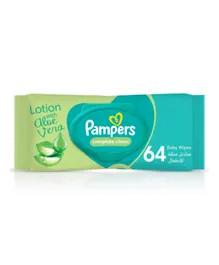 Pampers Complete Clean Baby Wipes with Aloe Vera Lotion - 64 Pieces