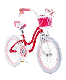 رويال بيبي - دراجة ستار للبنات  - 18 بوصة - وردي