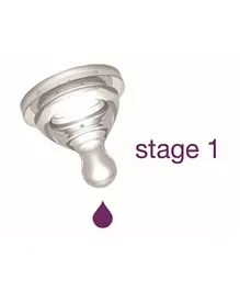 b.box Teat Twin Pack Stage 1 Clear - 2 Pieces