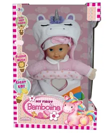Bambolina My First Doll with Sleeping Bag With Light & Melody -