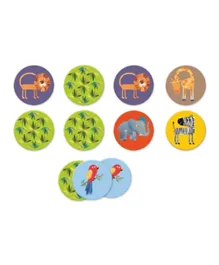 دجيكو - لعبة الذاكر بطابع حيوانات الغابة  - متعددة الألوان - 30 قطعة