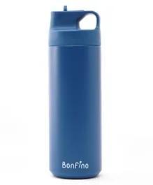 Bonfino Stainless Steel Vacuum Flask, High Quality Food Grade Material, Leakproof, Odour Free, 550mL, 3 Years+ - Blue