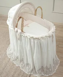 Funna Baby Premium Baby CreamMoses basket Set
