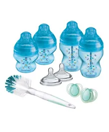 Tommee Tippee Advanced Anti-Colic Slow-Flow Newborn Baby Bottle Starter Kit Blue - Mixed Sizes