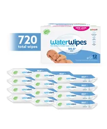 WaterWipes -  Original Plastic Free Baby Wipes, 720 Count (12 packs)