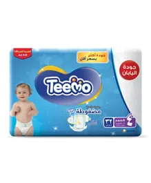 Teemo Compressed Diamond Pad, Size 4 Large, 10 to 18 kg, Jumbo Pack, 32 Diapers