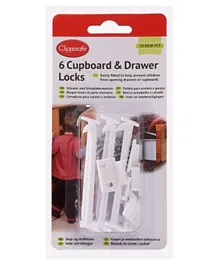 Clippasafe Cupboard & Drawer Locks - Pack of 6