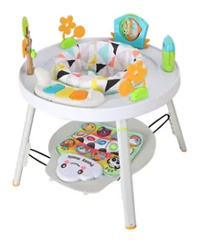 Teknum 4-IN-1 Activity Jumper/ Feeding Chair/ Drawing Table/ Playing Station w/ Musical Mat, Detachable Toys & Musical Piano - White
