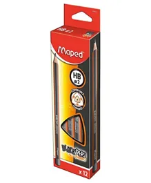 Maped Black Peps Learning HB Pencils - 12 Pieces