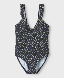 نيم إت - بدلة سباحة بطبعة زهور  - كحلي
