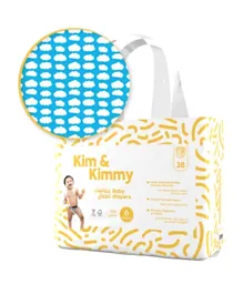 Kim & Kimmy Little Clouds Baby Diapers Size 6 - 38 Pieces