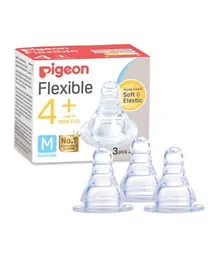 Pigeon Peristaltic Slim Neck Silicone Nipple (3 Pcs) - M