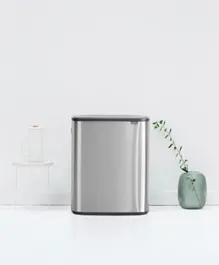 Brabantia - Bo Touch Bin 60 Liter - Plastic Bucket - Matt Steel Fingerprint Proof