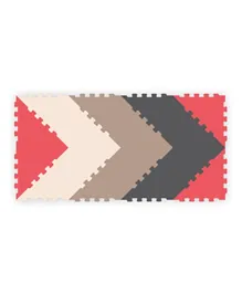 Sunta 4 Colours Triangle Puzzle Floor Mat (16 pcs) - Multicolor