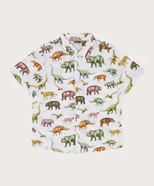 مونسون تشيلدرن - قميص سفاري ديناصور مطبوع للأطفال - متعدد الألوان