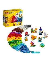 LEGO Classic Creative Transparent Bricks Kids Building Kit 11013 - 500 Pieces