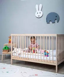 اولوسال - سرير أطفال من الخشب الطبيعي بمستويين