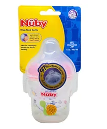 Nuby - 180 ml All Around Printed Bottle with Slow Flow Nipple with New Prints