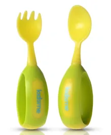 Kidsme Toddler Spoon & Fork Set - Lime