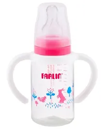Farlin PP Standard Neck Feeder Bottle with Twin Handle Pink - 140 ml