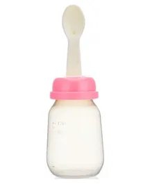 Luqu Food Feeder With Spoon 120ml Pink