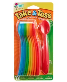 The First Year Take & Toss Infant Spoons - 12 Pieces