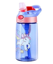 بونجور - زجاجة ماء للأطفال مع ماصة الحوت أرجواني  - 400 مل