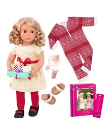 Our Generation Deluxe Doll with Dress & Red Bow – Noelle