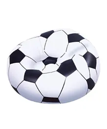 بيست واي - كرسي بتصميم كرة القدم بينلس  باللونين الأبيض والأسود - مقاسات 114 × 112 × 71 سم