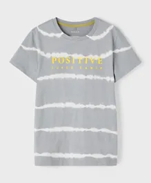 Name It Positive Vibes T-Shirt - Ultimate Grey