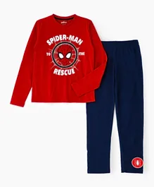 UrbanHaul X Marvel Spiderman Pyjama Set - Red & Blue