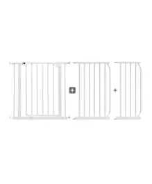 Babysafe Metal Safety Gate With Extensions White - 30 + 45 cm