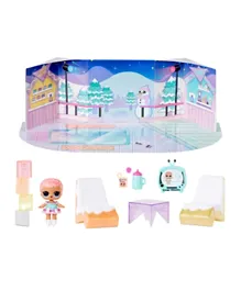 L.O.L Winter Chill Hangout Spaces Furniture Playset with Ice Skater Doll