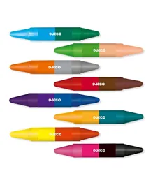 Djeco  Twins Crayons Pack of 8 - Multicolour