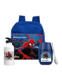 Essmak Marvel Spiderman Personalized Thermos Set Blue - 11 Inches