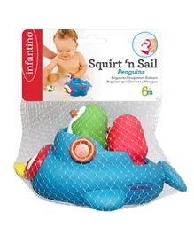 Infantino Squirt 'N Sail Penguins Bath Toy