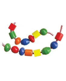 Viga Wooden Lacing Beads - Multicolour