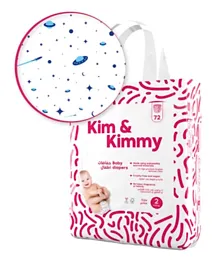Kim & Kimmy Space Travel Baby Diapers Size 2 - 72 Pieces