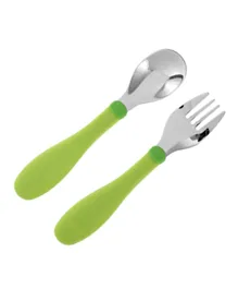 Chicco - Stainless Steel Cutlery 18M+ Green