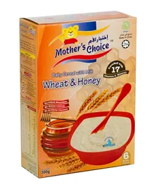 اختيار الأم - حبوب القمح والعسل للأطفال مع الحليب من 6 أشهر فما فوق - 300 جم