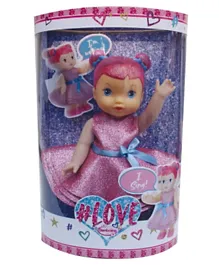 Bambolina Walking Doll With Glitter Head With English Words - Height 33 cm
