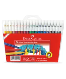 Faber Castell Fibre Tip Colour Markers - 20 Pieces