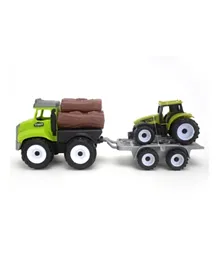 C Truck's Wood Log Truck With Tractor